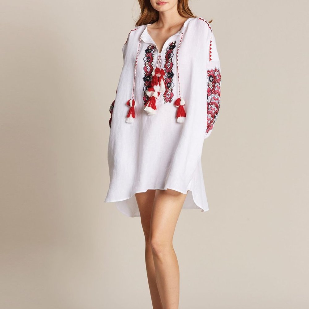 St. Roche Willow Linen Tunic / Cover Up